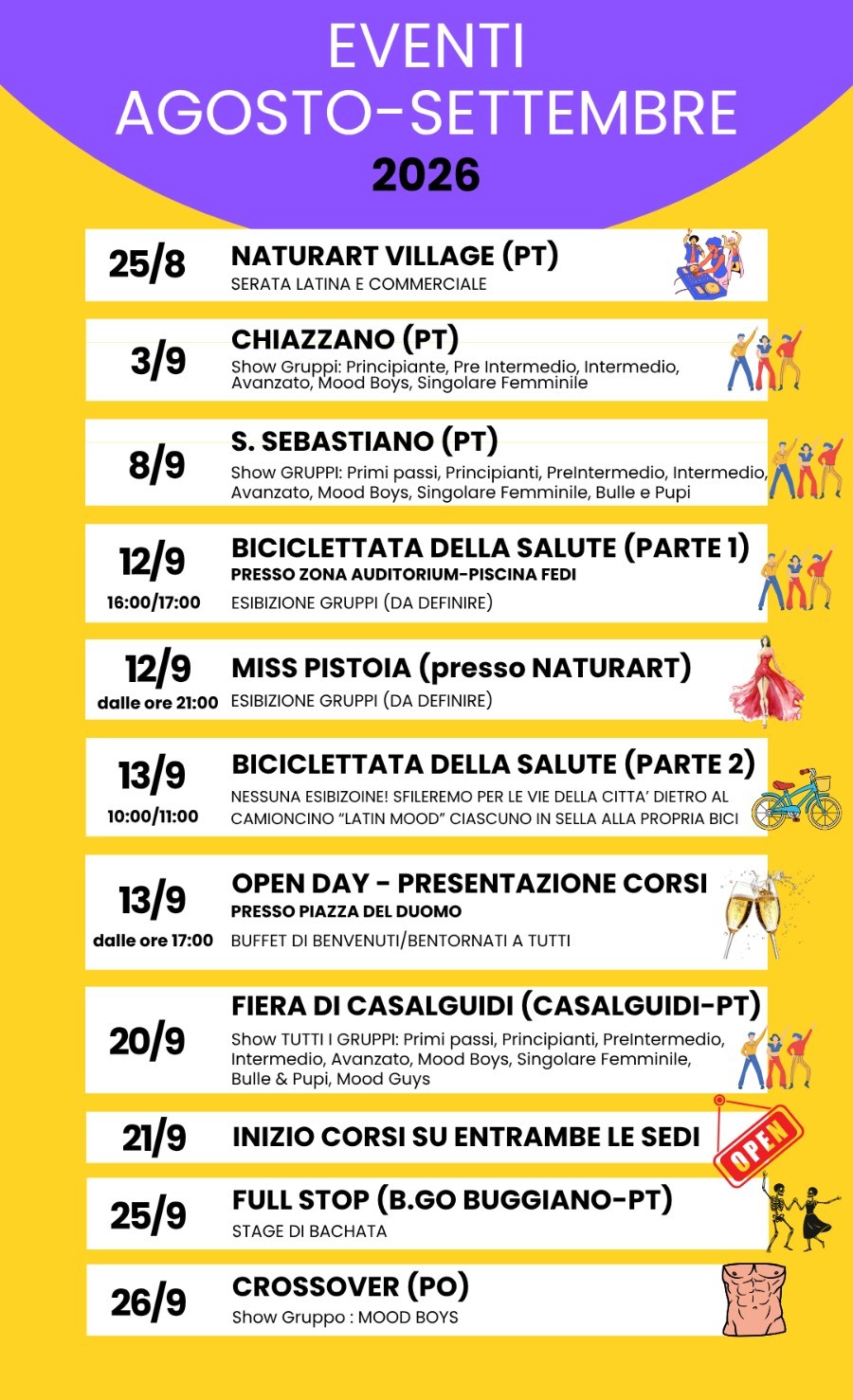Eventi LatinMood Agosto - Settembre 2026